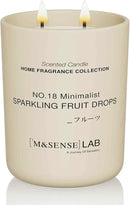M&SENSE Natural Soy Candle| Sparkling Fruit Drops | 16.6 oz, 95H Burn | Minimalist Scented Candle for Relaxation, Gifting, Home Décor | for Bedroom, Office, Party Large by CozyNest Decor