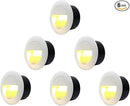 6Pcs 3W LED Recessed Wall Light, Step Light Warm White 3000K, IP65 Waterproof Staircase Light Lighting lamp, Inside Outside Garden Balcony Corridor, Aluminum, 120V White by GreenHaven Gardens