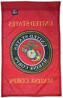 FlagSource U.S. Marine Corps Nylon Military Flag, Made in The USA, 18x12" by GreenHaven Gardens