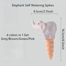 4 Pack Plant Watering Devices, Elephant Shape Terracotta Watering Spikes, Vacation Self Watering Planter Insert, Automatic Plant Waterer for Indoor Outdoor Plants by GreenHaven Gardens