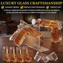 Pistol Whiskey Gun Decanter & Pistol Shot Glasses Set by The Wine Savant