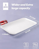 Delling 16 inch Serving Platter Set, White Porcelain Platters for Serving Food, Large Serving Trays for Party, Entertaining, Fruit, Appetizer, Oven Safe Dinnerware Set of 3 by CozyNest Decor