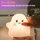 Ghost Night Light for Kids, Silicone Nursery Nightlight with 13 Interactive Sound Effects ,Halloween Decor Lamp Adjustable Dimmable Lamp with Touch Sensor Children's Christmas Gifts (white ghost) by TinyTreasures Baby Boutique