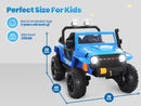 24V Kids Toddler Ride On Truck Electric Car Kids Ride On Truck Car Electric Jeep Off-Road Truck for Parent Remote Control LED Lights Music Powerful Wheels for Ages 3+(Blue) by TinyTreasures Baby Boutique