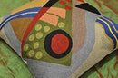 Kandinsky Abstract Pillow Cover - Original | Modern Toss Pillows Modern Chair Cushion Contemporary Pillowcase Farmhouse Chair Cushion Couch Handmade Wool Size 18x18 by CozyNest Decor