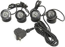 Jebao 4 LED Super Bright Outdoor Underwater Pond Fountain Spot Light Kits 4 Color Lens by GreenHaven Gardens