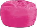Posh Creations Structured Comfy Seat for Playrooms and Bedrooms, Large Bean Bag Chair, 100in Round Classic Bean Bag, Pink by TinyTreasures Baby Boutique