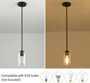 Black Pendant Lights Kitchen Island - Clear Glass Pendant Light Fixture Multiple Stems Rods 3 Units 12 Inch 3 Units 4 Inch (Black 3 Pack Stem Rod) by CozyNest Decor