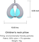 MOOB Carseat Pillow for Toddlers,Pillow for Baby Car Seat Comfortably Designed for Head, Neck, and Chin Support - Kids Neck Pillows for Travel Gifts for Toddler/Child/Kids,Yellow + Grey Blue by TinyTreasures Baby Boutique