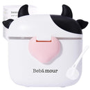 Bebamour Baby Formula Dispenser On The Go, Formula Container to Go, Formula Holder for Travel, Candy Fruit Snack Storage Container with Scoop and Leveller (Black) by TinyTreasures Baby Boutique
