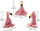 Goodeco 2.4" Mini Yoga Flamingo Figurines - Tiny Gifts Whimsical Kawaii Pink Flamingo Desk Decor, Set of 3 Fairy Garden Lawn Statues, Flamingo Gifts for Women/Mom/Grandma/Girls by GreenHaven Gardens