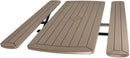 OEF Furnishings Heavy Duty Blow Molded Folding Picnic Table - Brown, Brown Frame by GreenHaven Gardens