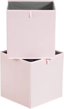 Amazon Basics Cube Organizer Bins, Collapsible Storage Baskets for Shelves, Peony Pink, Pack of 6, 13x15x13" by CozyNest Decor