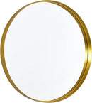 32 Inch Round Bathroom Mirror - Wall Mounted Circle Mirror with Metal Frame, Modern Mirror Suitable for Bathroom, Vanity, Entryway, Living Room, Wall Decor,Gold by CozyNest Decor
