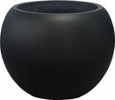 13.5 H x 17" Dia (12" Pot Opening) Round Fiberstone Planter with Drainage Hole, Black, Indoor/Outdoor Large Plant Pot for Home Patio Garden, Ideal for Large Plants by GreenHaven Gardens