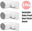 Kytasryl Door Pinch Guard, Baby Proofing Door Stoppers with 180° Rotating Self Adhesive Base, Children Anti-Pinch Door Stopper, Keep Finger Safe (3 PCS) by TinyTreasures Baby Boutique