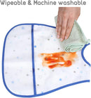 Baby bibs Waterproof Toddler bib - Feeding bib with Pocket for Infant Boy Girl Washable 6-36M by TinyTreasures Baby Boutique