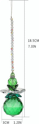 H&D Hanging Crystal Angel Suncatcher Rainbow Maker Guardian Angel Ornament for Home Window Decor (Green) by GreenHaven Gardens