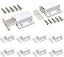 10 Pack Magnetic Push Latch Catch Push to Open Latch Pressure Touch Release Cabinet Catch for Doors Drawers Release Latch Kitchen Drawer Push Catch Pop Out Latch (White) by TinyTreasures Baby Boutique