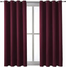 ChrisDowa Grommet Blackout Curtains for Bedroom and Living Room - 2 Panels Set Thermal Insulated Room Darkening Curtains (Burgundy Red, 52W x 63L) by CozyNest Decor