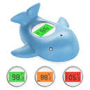 Baby Bath Thermometer, Infant Digital Water Thermometer Safety with 3 Color Backlit and Temperature Warning, Room Thermometers Floating Toy for Infant, Toddler, Bathtub, Swimming Pool (Light Blue) by TinyTreasures Baby Boutique
