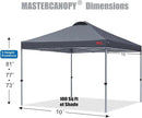 MASTERCANOPY Durable Pop-up Canopy Tent with Roller Bag (10x10, Dark Gray) by GreenHaven Gardens