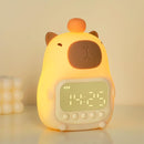 Capybara Alarm Clock with Night Light for Kids, Cute Alarm Clocks for Bedrooms Ok to Wake Clocks, Silicone Animal Tabletop Lamp for Teen Girls Boys by TinyTreasures Baby Boutique