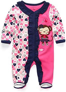 Kiddiezoom Baby and Toddler Boys'Snug Fit Footed One-Piece Romper Jumpsuit Cotton Cotton Footed Outfit by TinyTreasures Baby Boutique