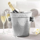 Personalization Universe Hampton Collection Custom Engraved Wine Chiller and Ice Bucket - Stainless Steel Ice Tub, Hand-Hammered Detail, Rolled Edges, Perfect for Wine, Champagne, and Beverage Cooling by CozyNest Decor