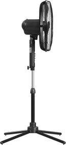 EZ-CHILL 16” Oscillating Pedestal Fan, 3-speed Options, 90-Degree Oscillating Head, Adjustable Height and Tilt, Powerful Air Flow, Black, MTFS-16B-BLK by CozyNest Decor
