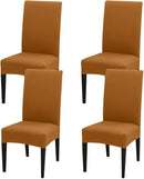 JQinHome 4 Pcs Dining Chair Slipcover, High Stretch Removable Washable Chair Seat Protector Cover for Home Party Hotel Wedding Ceremony by CozyNest Decor