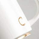 COLLECTIVE HOME - Monogram Ceramic Mugs, 15 oz Golden Initial Coffee Cups, Elegant Alphabet Tea Mugs, Elegant Personalized Mug with Gift Box, Luxurious Cups for Office and Home (c) by CozyNest Decor