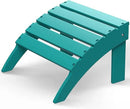 GREENVINES Adirondack-Ottoman | HDPE Plastic | Outdoor Footrest | All Weather | Foot Rest | Foot Stool | Aqua | for Adirondack Chair | for Patio Backyard Pool by CozyNest Decor