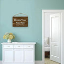Personalized Wood Board Hanging Door Sign, Custom Welcome Sign Add Your Design, Customized Wall Plaque for Porch, Wall, House, Garden, Yard, Home, Farmhouse, Decor Hanging 11.8x7.8 inch by CozyNest Decor