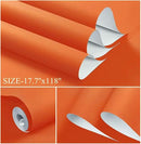 Dimoon 236''x17.7'' Orange Peel and Stick Wallpaper Contact Paper Modern Self Adhesive Wall Paper Removable Renter Friendly Textured Solid Color Shelf Vinyl Roll (236''x17.7'',Tropical Orange)