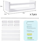 Nursery Floating Shelves for Kids Room, Set of 3 Wall Book Shelves for Kitchen Living Room, Book Shelf Wall Mounted for Baby Kids Bedoom Bathroom (White, 16inch Set 3) by TinyTreasures Baby Boutique