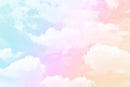 Rainbow Cloud Wallpaper for Kids Room Ceiling Sky Wall Mural for Girls Room Living Room Bedroom Dining Room Basement(Not Self-Adhesive) by TinyTreasures Baby Boutique