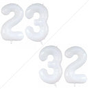 GOER Number 23 Balloons for 23rd Birthday Party Decorations,42 Inch Jumbo Foil Helium 32 Balloons for 32nd Birthday Party Decoration (White) by TinyTreasures Baby Boutique
