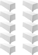 Surmente 10 Pack White Rectangle Tablecloth 90 x 156-inch Rectangular Polyester Table Cloth for Weddings, Banquets, or Restaurants by CozyNest Decor