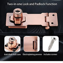 2 Packs Keyed Hasp Locks Twist Knob Keyed Locking Hasp for Small Doors, Cabinets and More,Stainless Steel Steel, Hasp Lock Catch Latch Safety Lock Door Lock with Keys (3inch, Copper) by TinyTreasures Baby Boutique