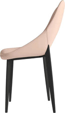 LeisureMod Amalfi Upholstered Fabric Dining Chair – Modern Side Chair with Iron Legs, Mid-Century Accent Chair for Dining Room or Kitchen by CozyNest Decor