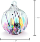 Luke Adams Handmade Glass Gazing Balls for Garden on Clearance – Hand Blown Glass Gazing Ball for Yard Décor – Decorative Garden Globe (Wildflower) by CozyNest Decor