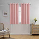 MIUCO Blackout Curtains Room Darkening Curtains Textured Grommet Curtains for Girls Room 2 Panels 52x63 Inch Long Pink by TinyTreasures Baby Boutique