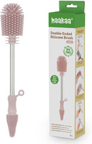 Haakaa Silicone Cleaning Brush Kit – Household Cleaning Brushes for Bottles and Crevices – Food-Grade Silicone: Dishwasher Safe (Brush-Blush) by TinyTreasures Baby Boutique