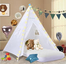 6 Pack Teepee Tent for Kids with Inflatable Airbed, Light, Toddler Tent Children Room Tents, Slumber Party Sleepover Tents, Indoor Outdoor Kids Playtent Playhouse for Girls & Boys by TinyTreasures Baby Boutique