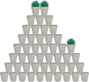 vensovo 48 Pcs 2" Tiny Terracotta & Terra Cotta Pots with Drainage - Grey Small Mini Clay Ceramic Pottery Planter Ideal for Indoor/Outdoor Plants, Crafts, Wedding Favors by GreenHaven Gardens