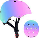 Adjustable Color Gradient Skateboard Helmet for 3-5-8-14+Ages【Toddler Kids Youth Adult】 Girls Boys Woman.Bike Helmet for Multi-Sports Cycling Bicycle Scooter Inline Roller Skate Rollerblading by TinyTreasures Baby Boutique