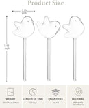 DN DECONATION 3 Pcs Bird Shaped Watering Globes, Birdlike Clear Glass Watering Bulbs, Watering Bulbs for Indoor Plants & Outdoor, Automatic Plant Watering System to Support Plant Health, Decor by GreenHaven Gardens