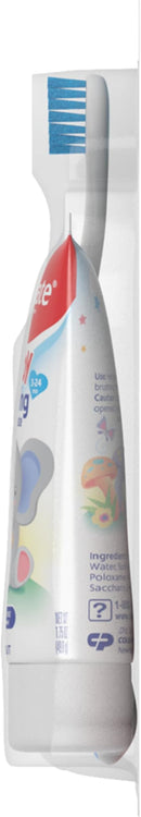 Colgate Baby Training Toothpaste and Toothbrush Kit, Mild Fruit Flavor Set for Ages 3-24 Months (Pack of 2) by TinyTreasures Baby Boutique