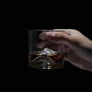 Denali Mountain Heavy Crystal Whiskey Glasses Gift Set of 2, Thick Freezable Bourbon Glass 1lb Each, Premium Whiskey Gifts for Men, Frozen Crystal Chills Cocktails, 10 oz by CozyNest Decor